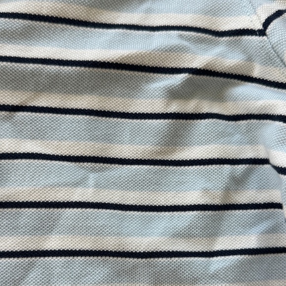 J. Crew Striped Polo Crop Top in Light Blue, Navy & White - Picture 3 of 5
